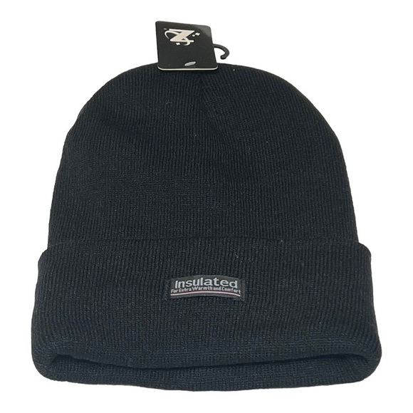 Greg III Black Insulated Knit Ski Cap Men’s Warm Cozy Outdoor Winter Beanie Hat - Picture 1 of 8